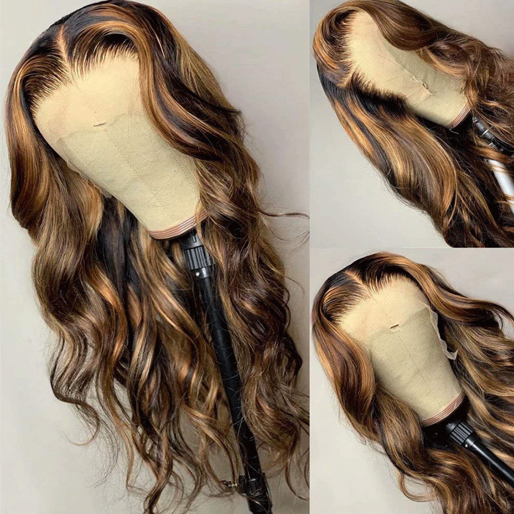 Light brown hair with blonde highlights