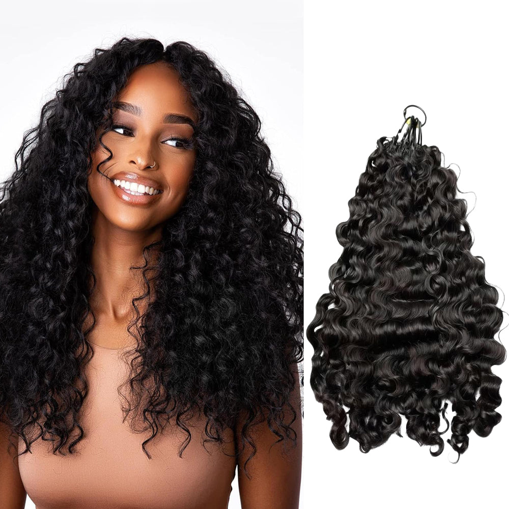 Human Crochet Hair Deep Wave