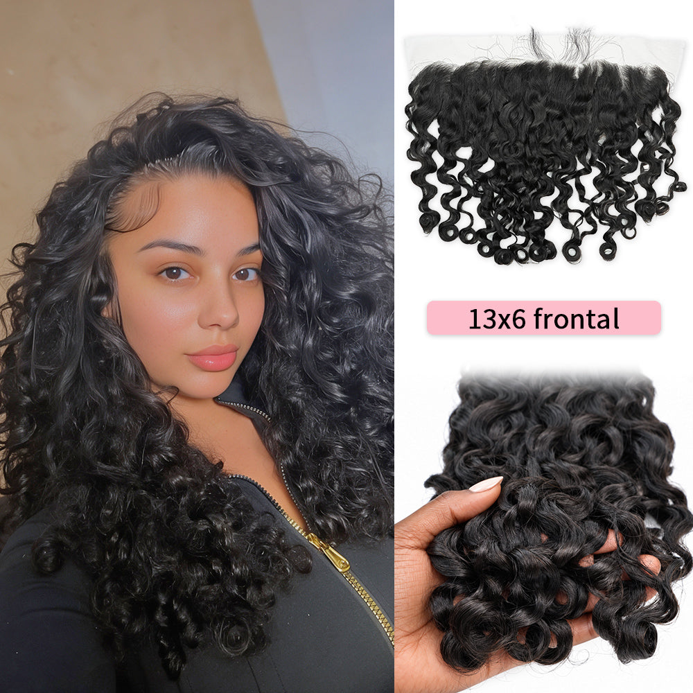curly human hair frontal