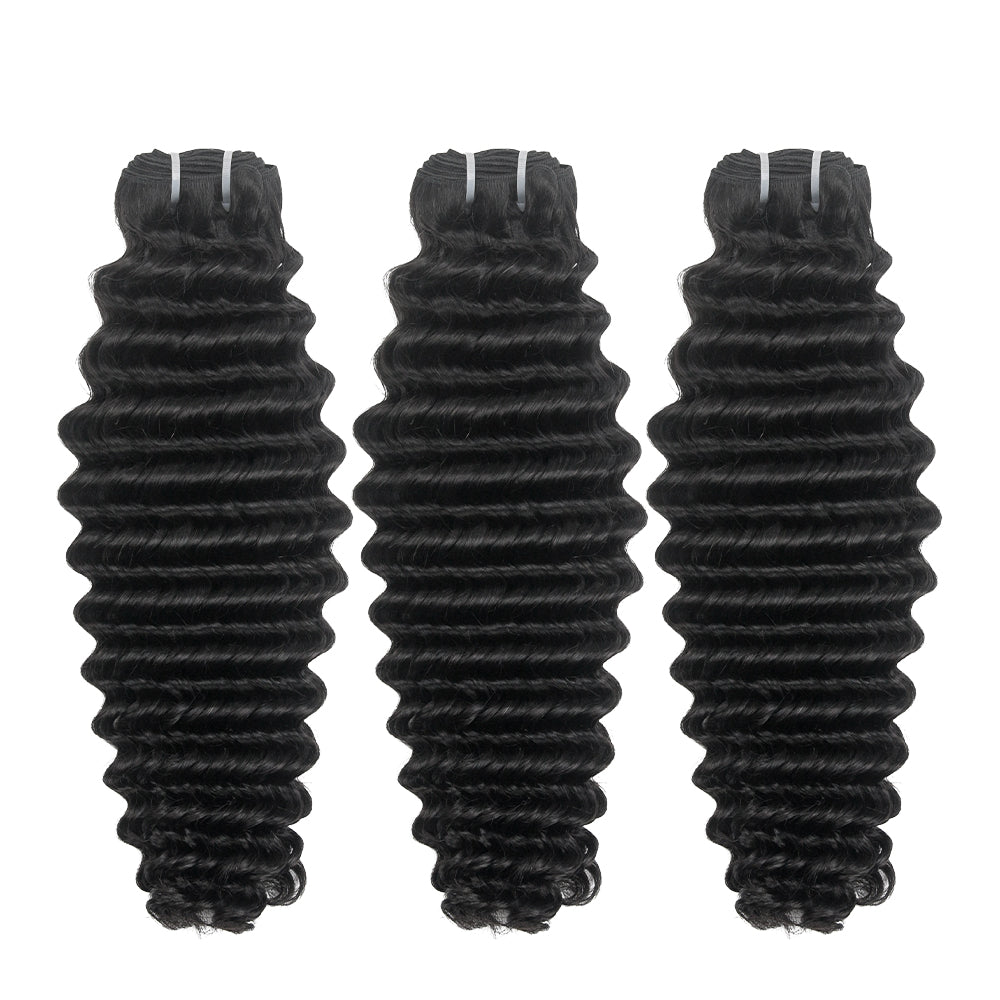 Flat Band Top Quality Virgin Hair Bundles Deep Wave