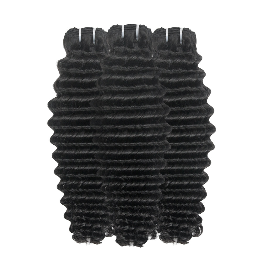Flat Band Top Quality Virgin Hair Bundles Deep Wave