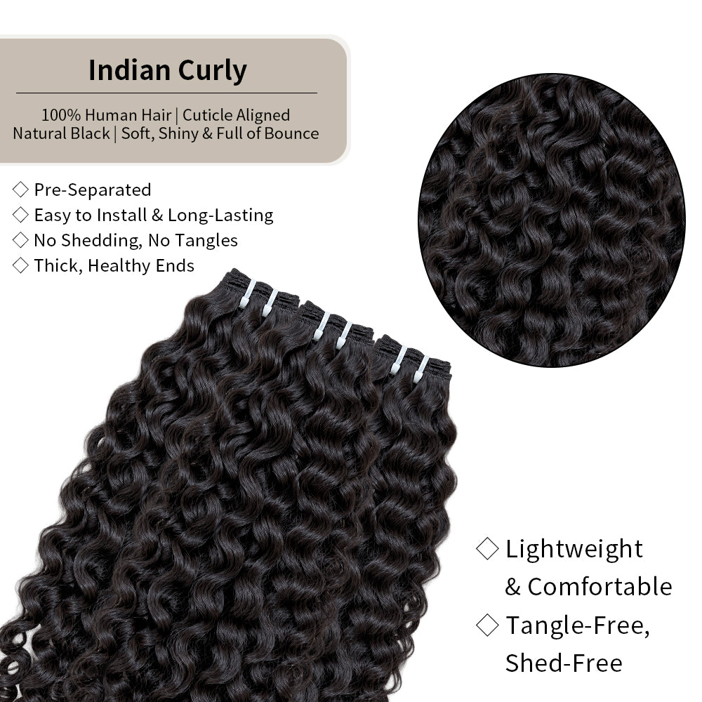 natural Indian curly hair extensions