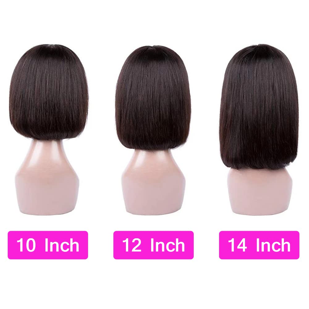 straight bob wig with closure