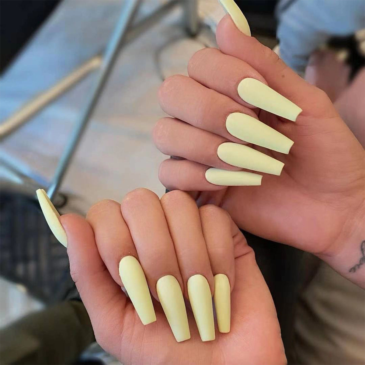 24 Pcs Long False Nails For One Set . Buy 5 Get 1 Free .Code is : Nails05