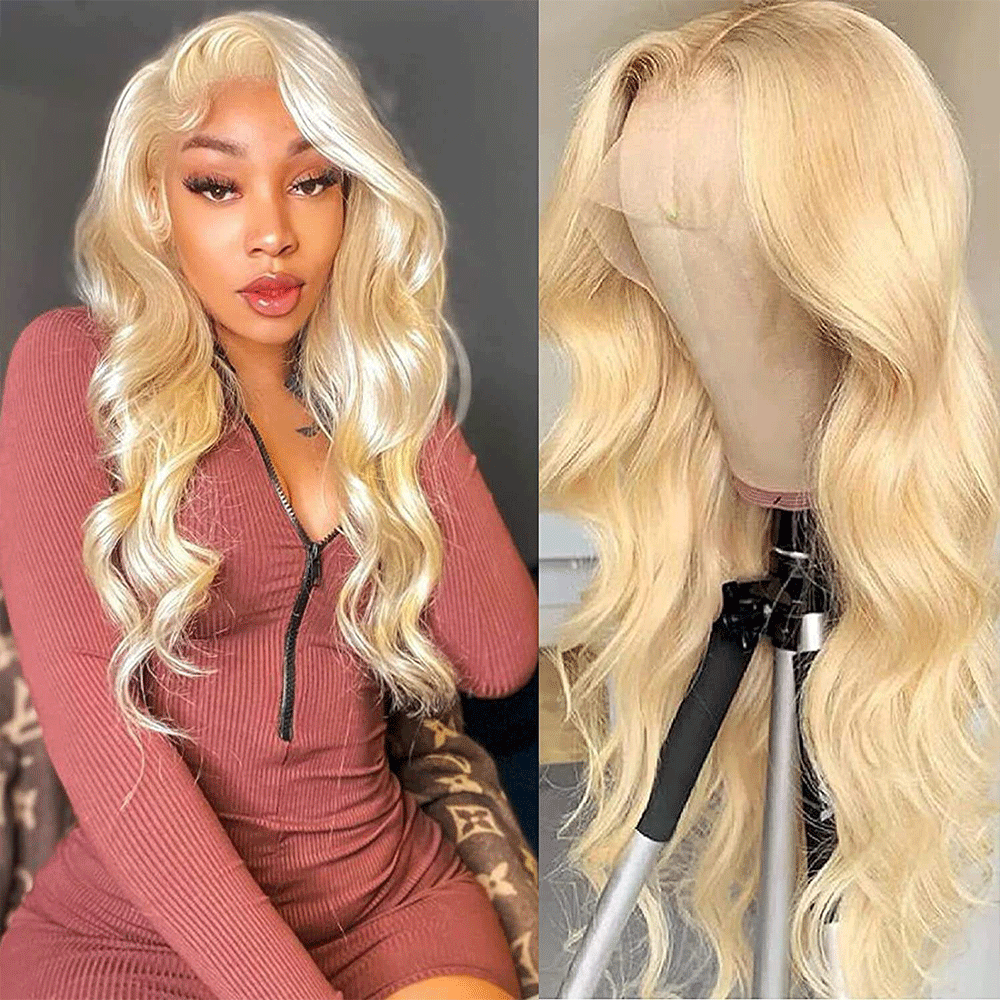 613 body wave honey blonde human hair wigs