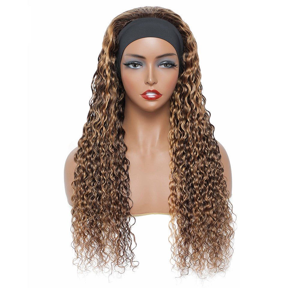 Deep Curly Highlight Headband Wigs,  $100 Off , Code is : Sales100