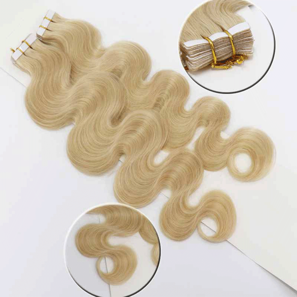 Platinum #613 Blonde Tape Hair 4 Bundles (80pcs) for a package