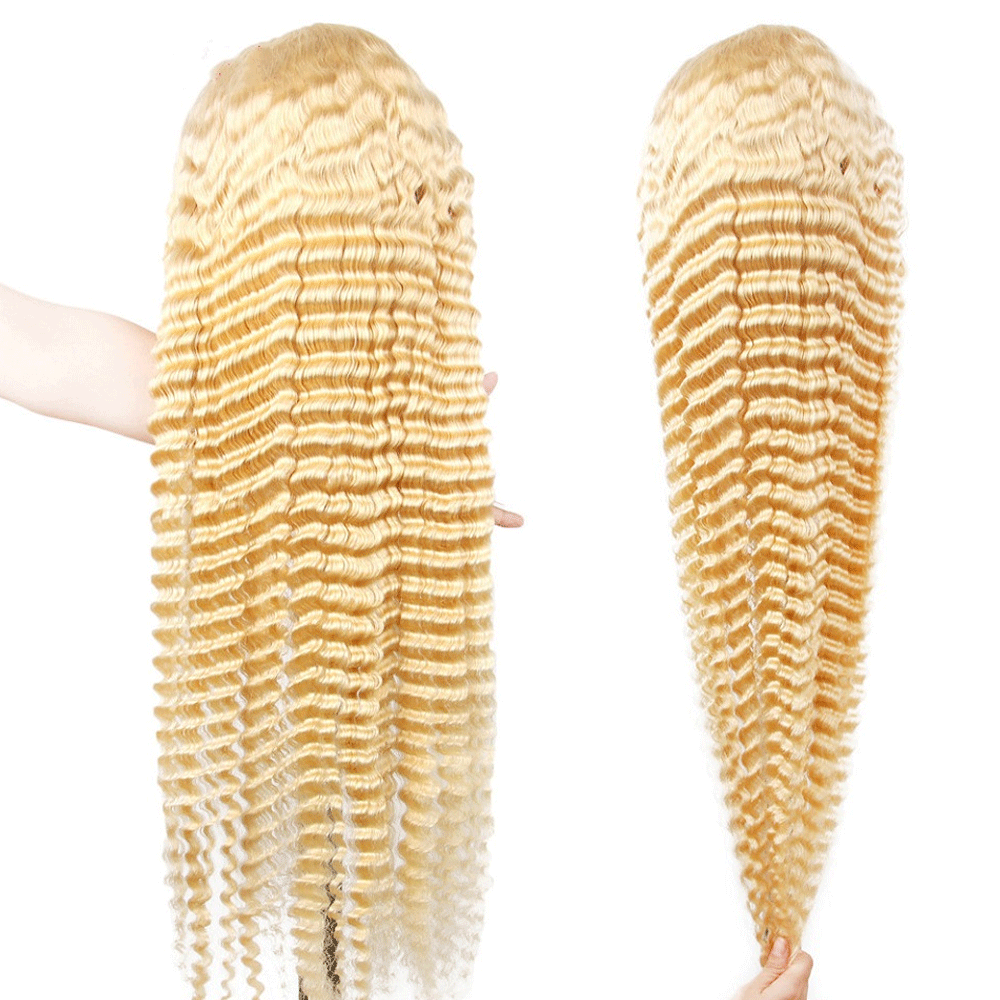 Yellow Band 13x6 HD/Transparent Lace Frontal 613 Deep Wave Wig