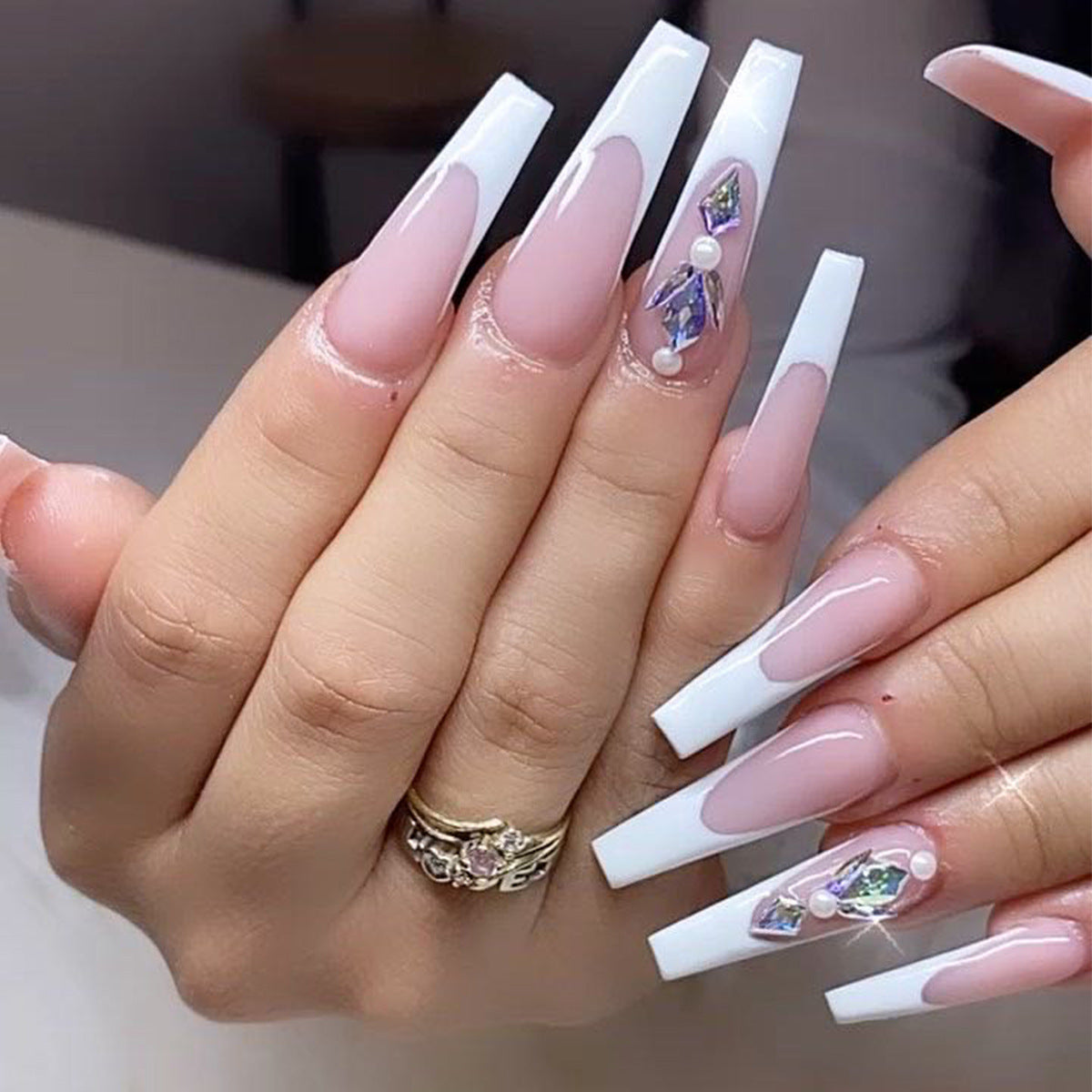 24 Pcs Long False Nails For One Set . Buy 5 Get 1 Free .Code is : Nails05