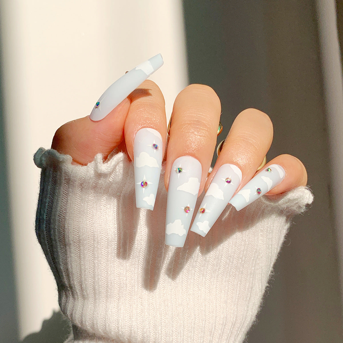 24 Pcs Long False Nails For One Set . Buy 5 Get 1 Free .Code is : Nails05