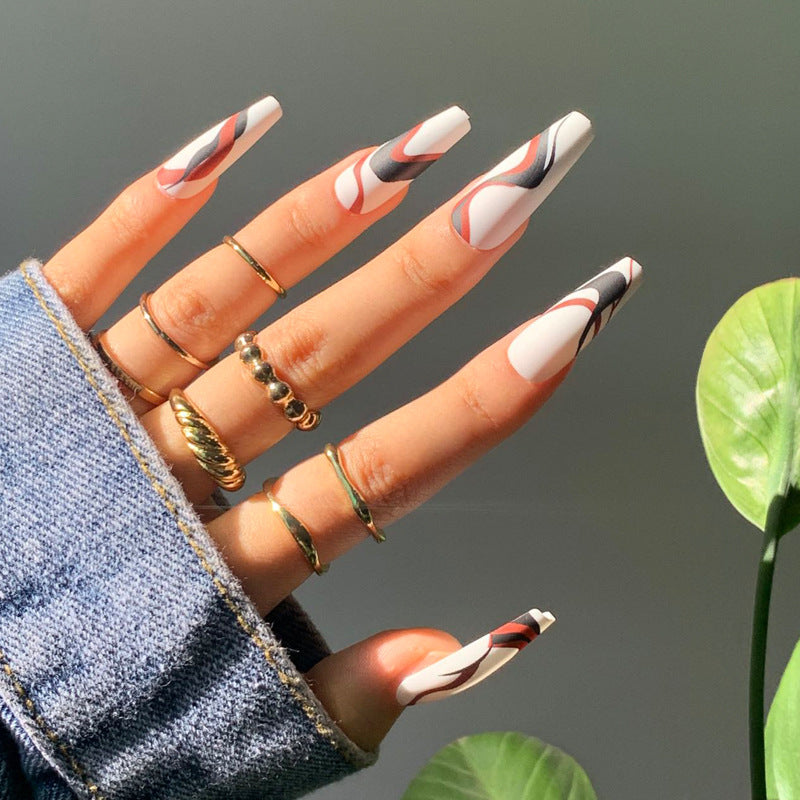 24 Pcs Long False Nails For One Set . Buy 5 Get 1 Free .Code is : Nails05