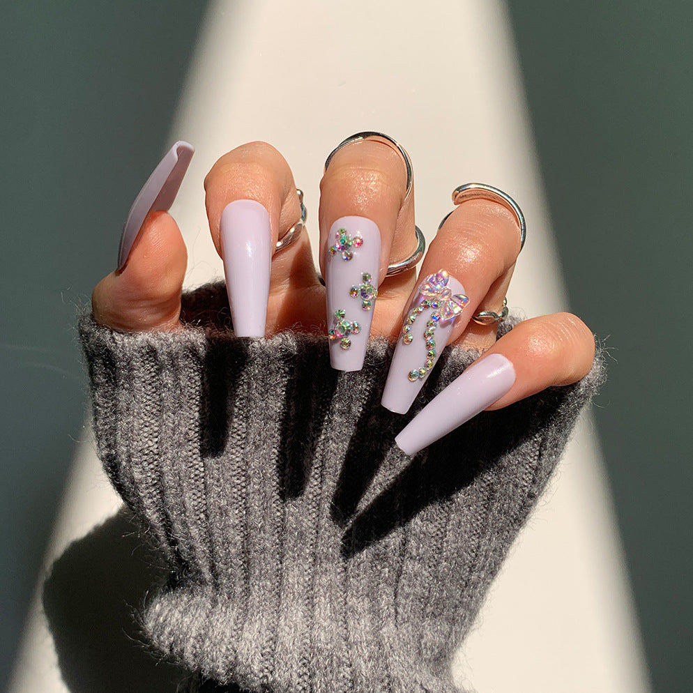 24 Pcs Long False Nails For One Set . Buy 5 Get 1 Free .Code is : Nails05