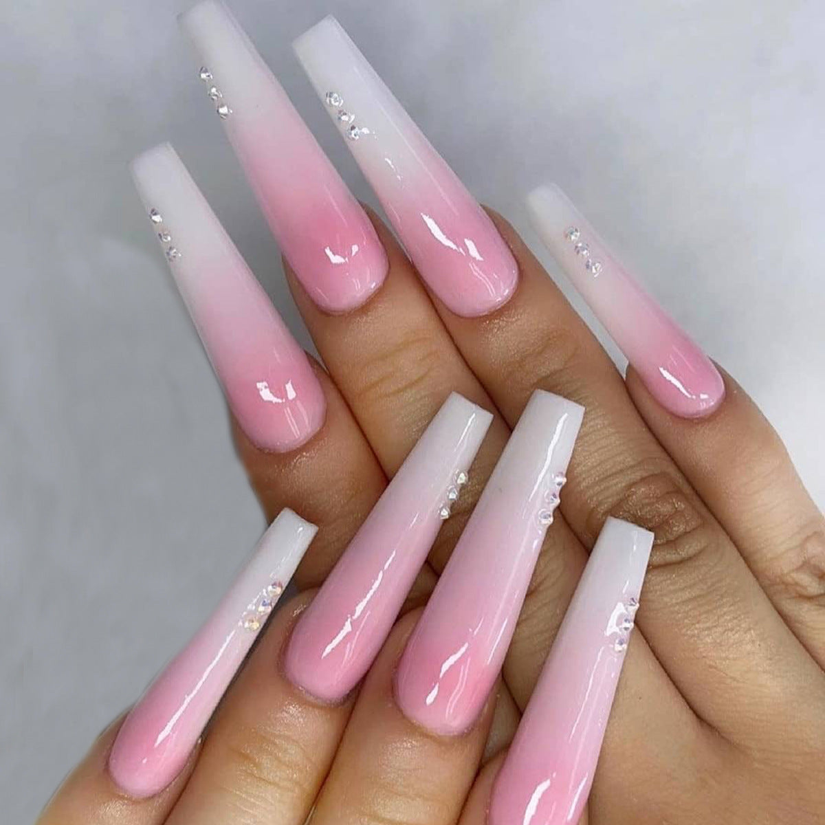 24 Pcs Long False Nails For One Set . Buy 5 Get 1 Free .Code is : Nails05