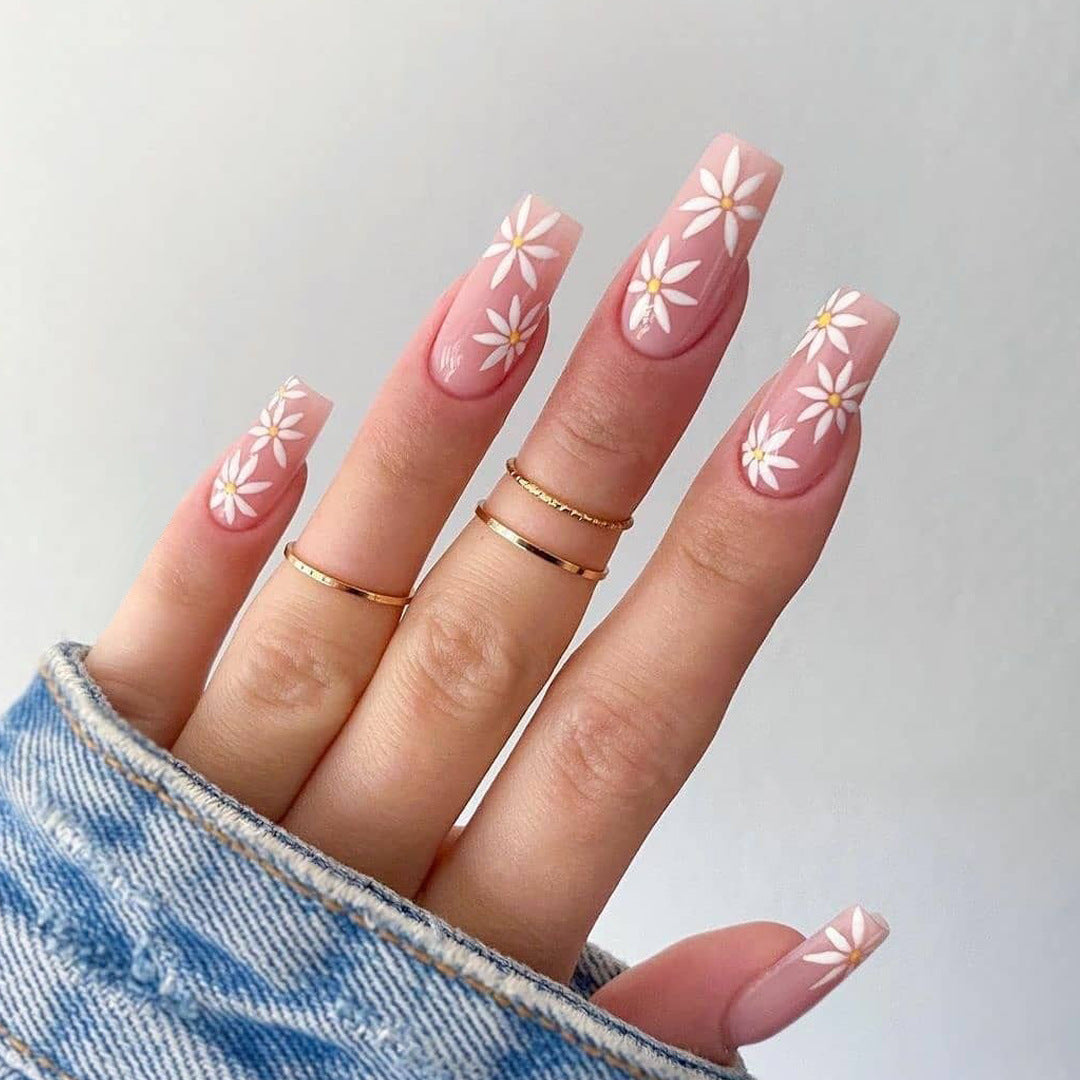 24 Pcs Long False Nails For One Set . Buy 5 Get 1 Free .Code is : Nails05