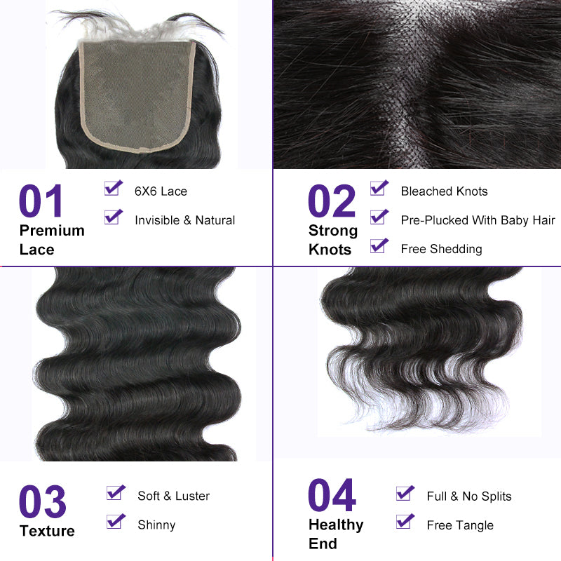 6x6 Invisible Lace Closure