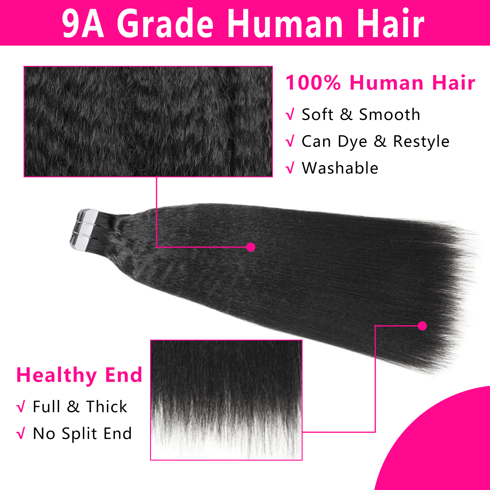 Tape Hair 4 Bundles (80pcs) for a package