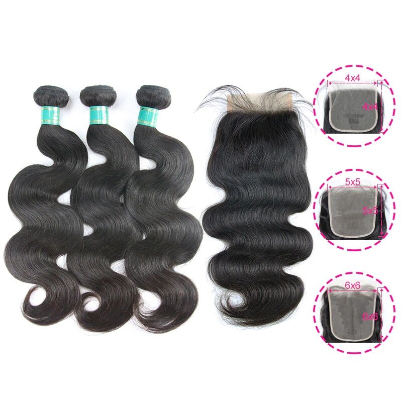 bundles with closure human hair