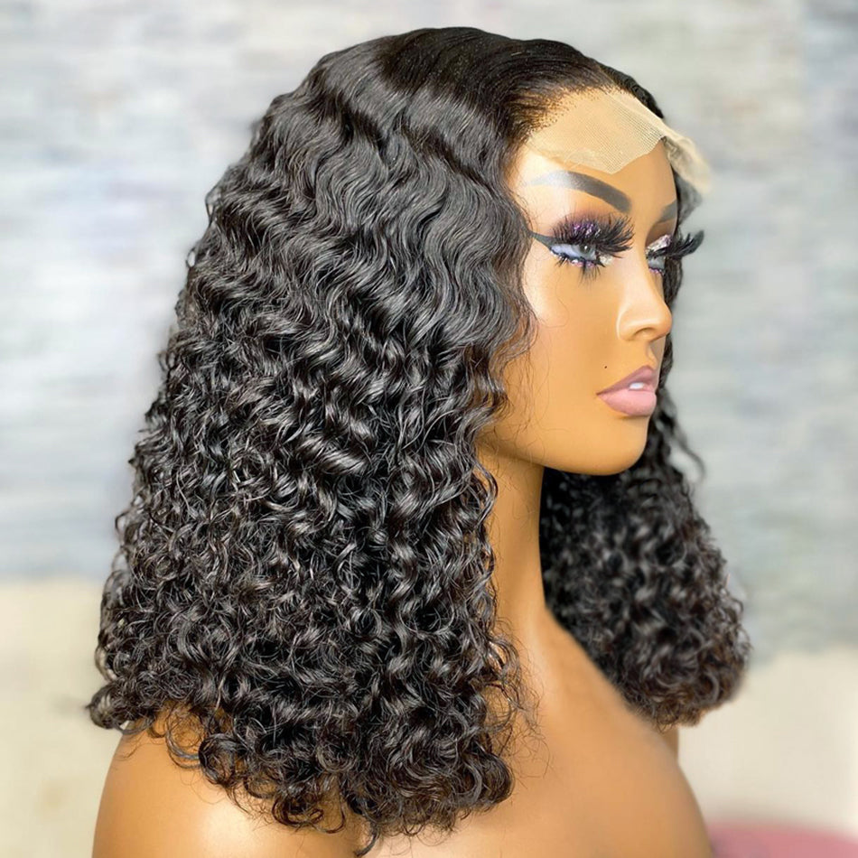 ear length short curly bob