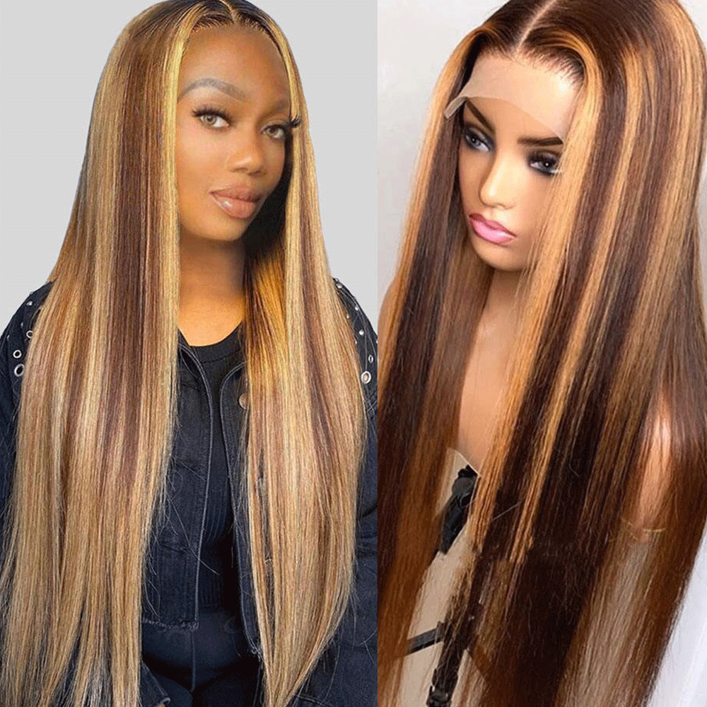 highlights on light brown hair lace frontal wigs